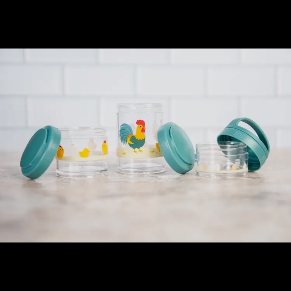 Chicken Print Snack Stacker Containers - Picture 3 of 3
